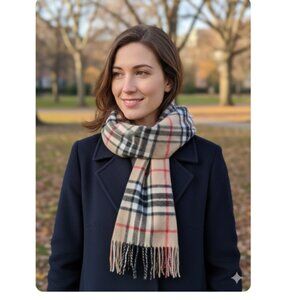 NWOT JAMES PRINGLE WEAVES 100% Wool Plaid Scarf